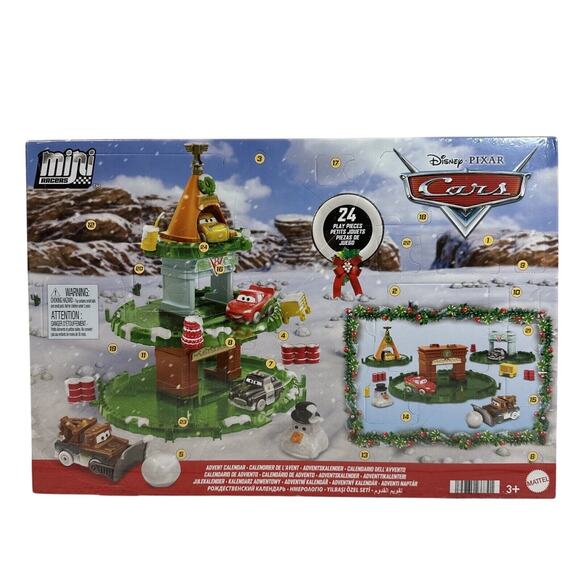Mattel Disney and Pixar Cars Minis 2024 Christmas Advent Calendar 24 Pieces New - Picture 1 of 6